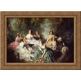 thumbnail image 1 of The Empress Eugenie Surrounded by her Ladies in Waiting 24x19 Gold Ornate Wood Framed Canvas Art by Winterhalter, Franz Xavier, 1 of 2