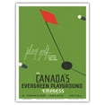 thumbnail image 1 of The Empress Hotel - Victoria Canada - Play Golf - Canadian Pacific - Vintage Travel Poster by Norman Fraser c.1938 - Master Art Print (Unframed) 9in x 12in, 1 of 4