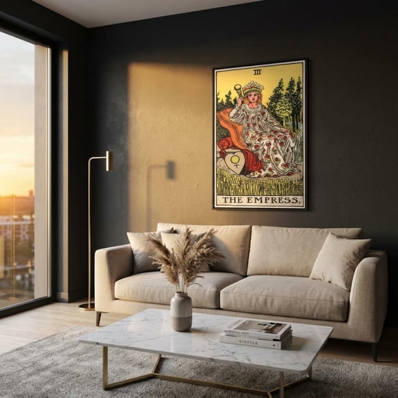 The Empress Tarot Card Poster Wall Art Reproduction Mystical Print, Unframed Paper Poster 8x10in