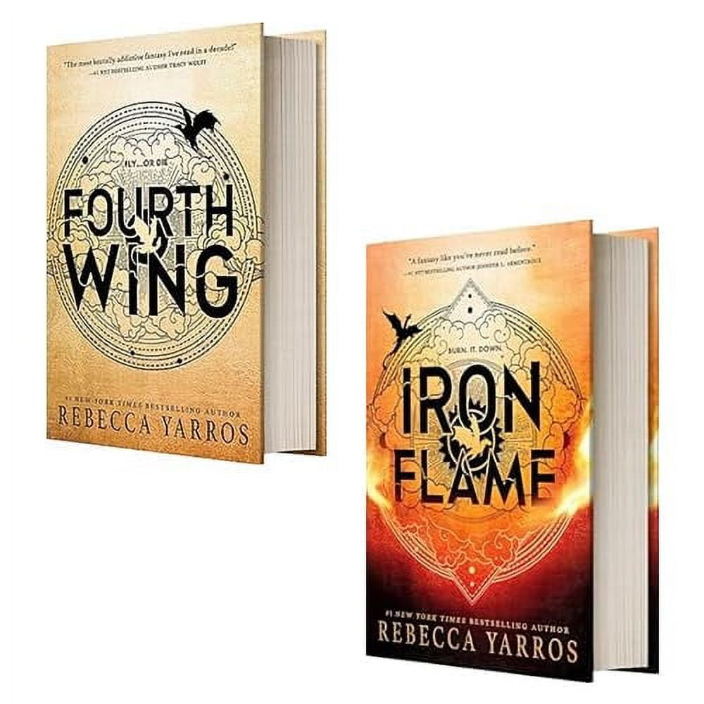 The Empyrean Series 2 Books Collection Set By Rebecca Yarros (Fourth Wing, Iron Flame) Hardcover