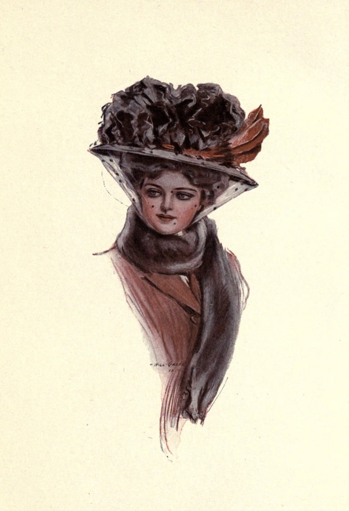 The Enchanted Hat c1908 Woman in hat Canvas Art - Will Gref (18 x 24)