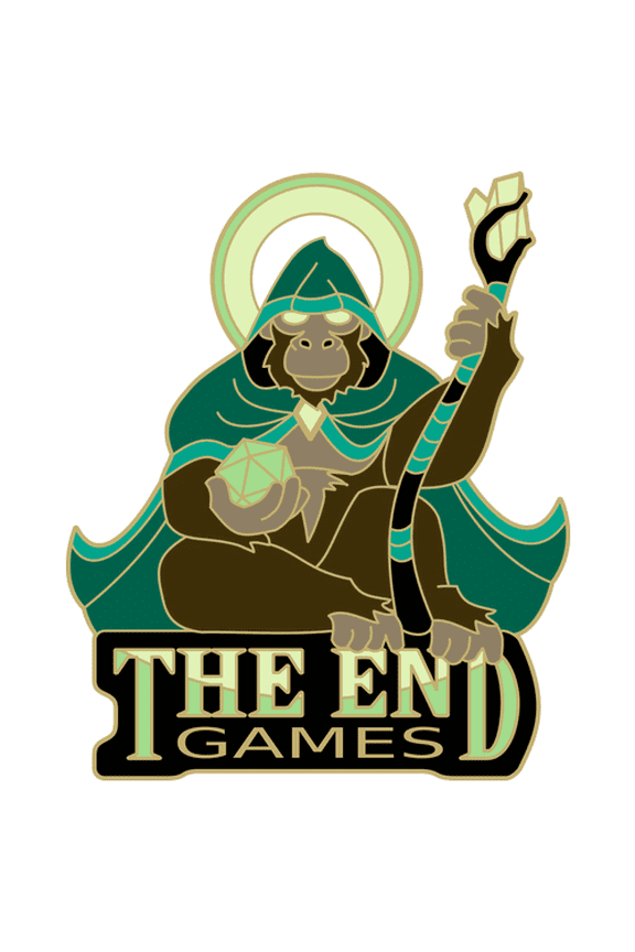The End Games Sage Monkey Pin Metal Enamel RPG DND Pin