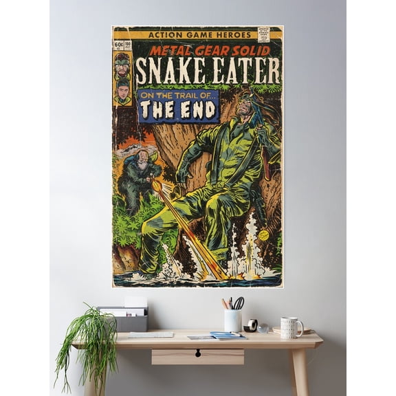 The End Snake Eater Comic Book Cover Fan Art Poster Wall Art, Modern Wall Decor For Living Room Bedroom, 16x24 UNFRAMED