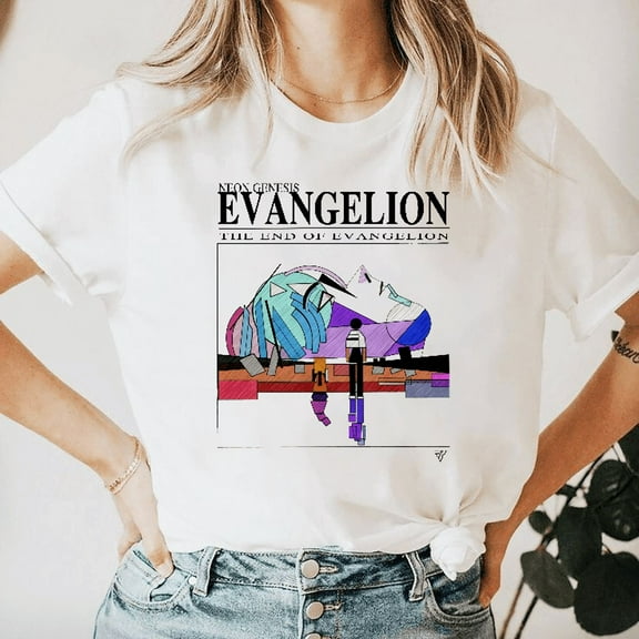 The End of Evangelion Classic Anime Mecha Movie Fan Art Unisex T-shirt, for men & women, up to size 5XL