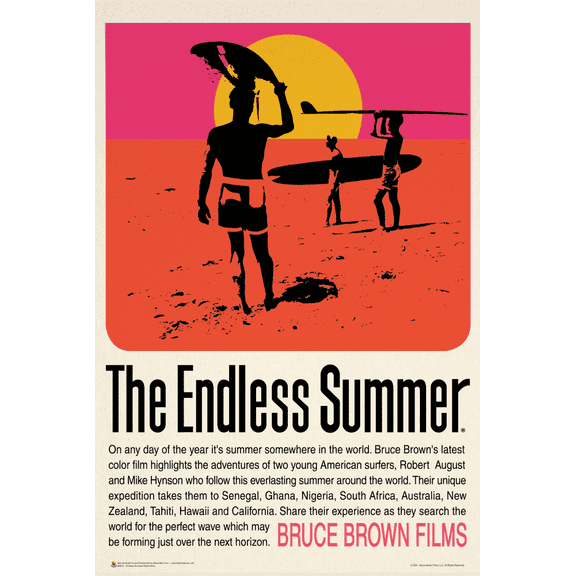 The Endless Summer Retro Poster 24x36