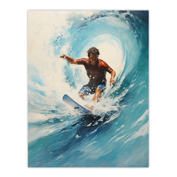 The Endless Summer Surfers Crest Of The Wave Artwork Extra Large XL Wall Art Poster Print