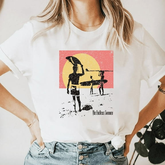 The Endless Summer Vintage Classic Surf Movie Graphic Fan Unisex T-shirt, for men & women, up to size 5XL