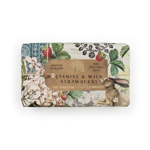 The English Soap Company Anniversary Collection Jasmine & Wild Strawberry Luxury Bar Soap