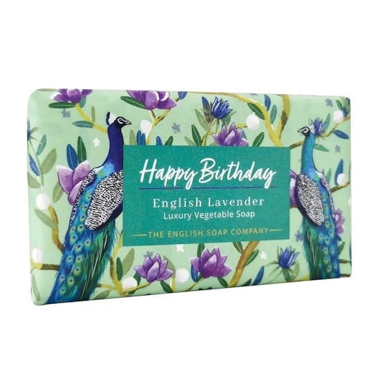 The English Soap Company Happy Birthday Bar Soap in English Lavender from the Occasions Collection