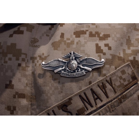 The Enlisted Fleet Marine Force Warfare Specialist pin Canvas Art - Stocktrek Images (34 x 23)