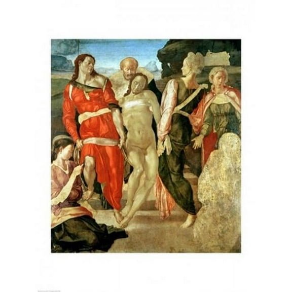 The Entombment Poster Print by Michelangelo Buonarroti - 24 x 36 in. - Large