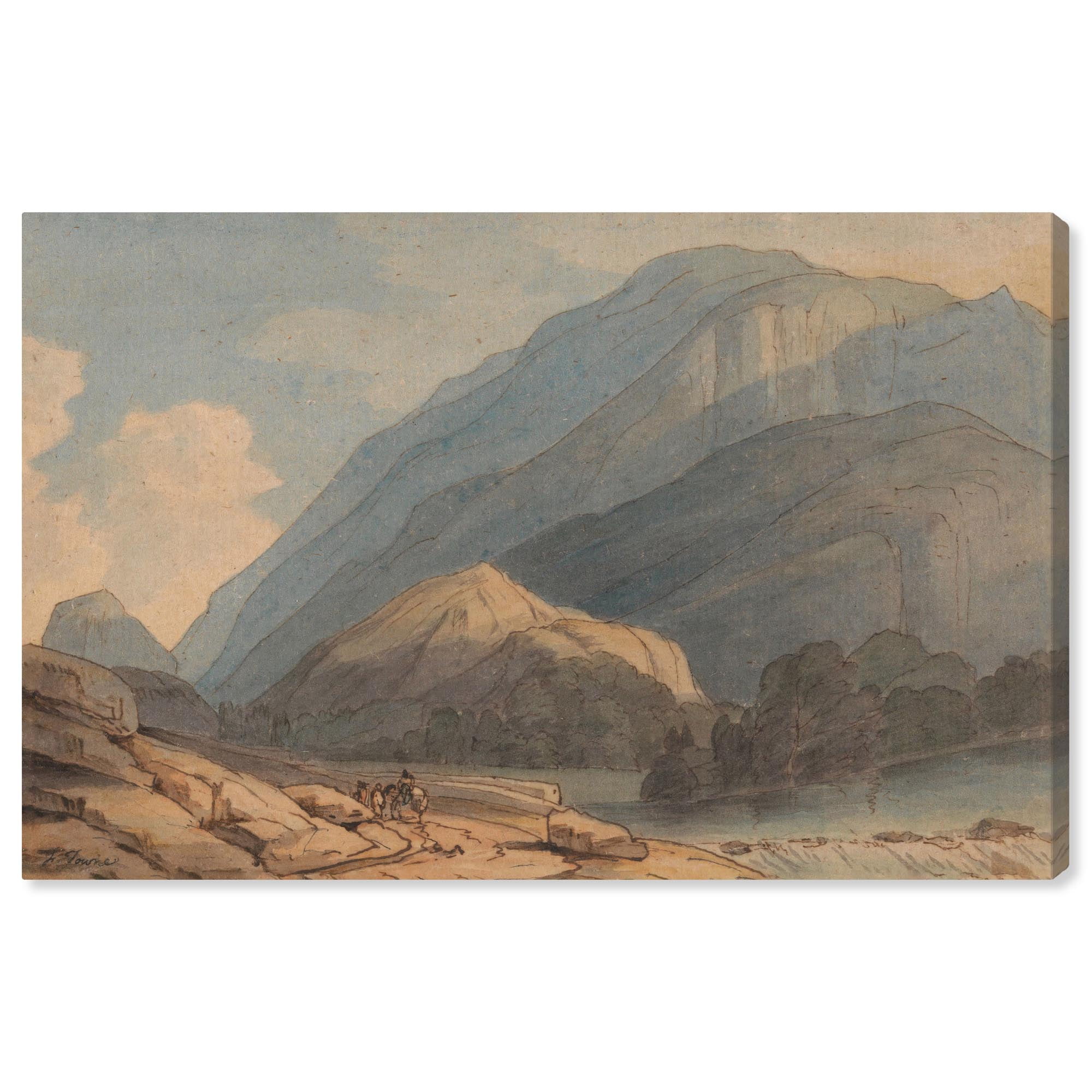 Vintage Landscape Canvas Art in Gallery Wrapped Frame, 15" x 10"