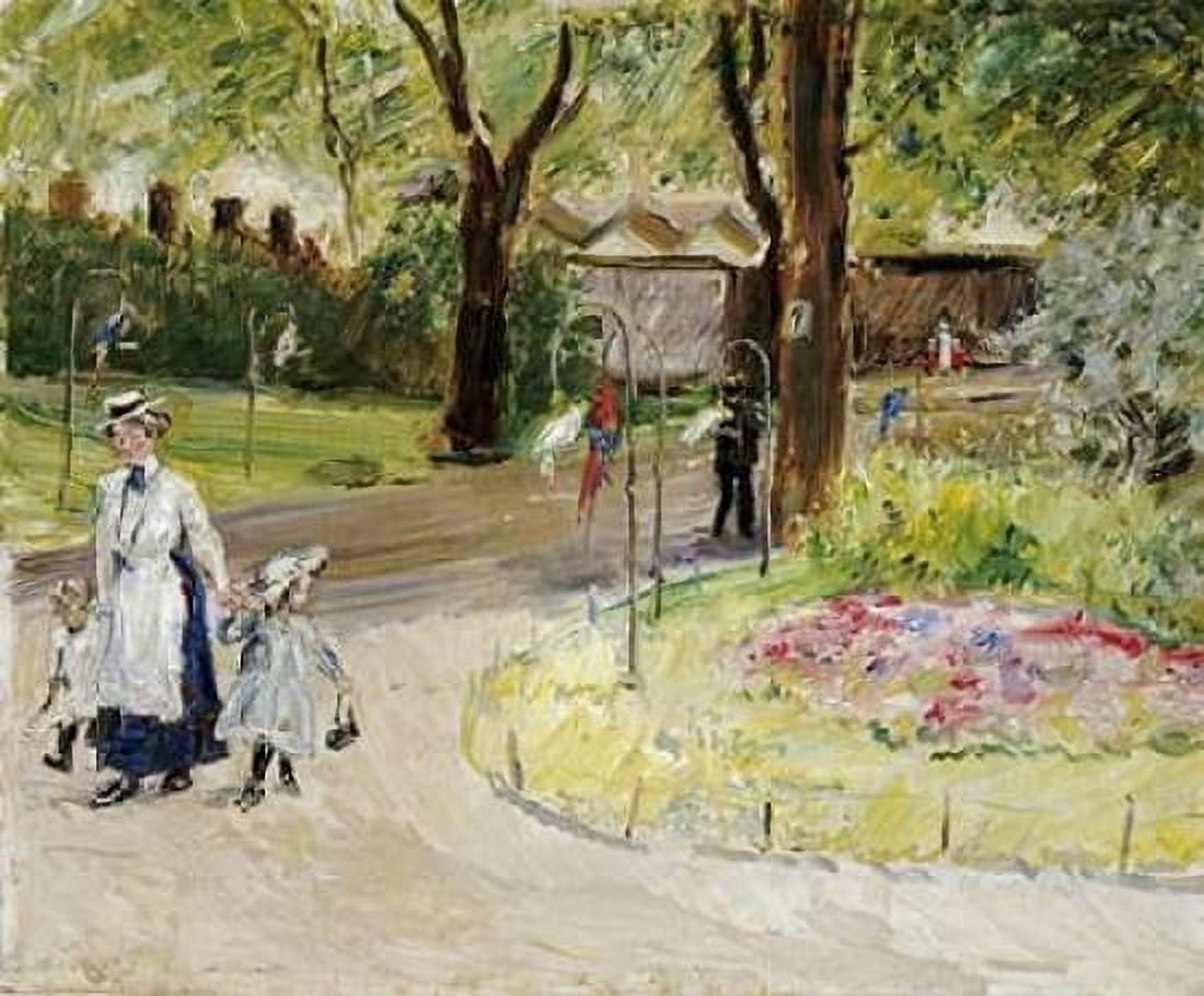 The Entrance to The Zoological Gardens Frankfurt Canvas Art - Max Slevogt (20 x 24)
