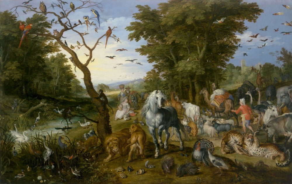 The Entry Of The Animals Into NoahS Ark Canvas Art -  (36 x 24)