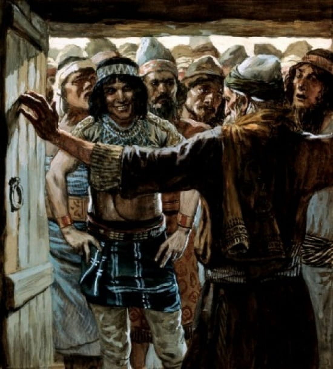 The Ephraimites Wish to Know the Levite James Tissot (1836-1902 French) Canvas Art - James Tissot (24 x 36)