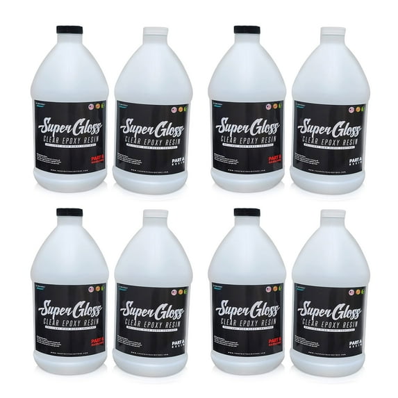 The Epoxy Resin Store Glossy UV Resisting Epoxy Resin, 1 Gal Kits (4 Pack)