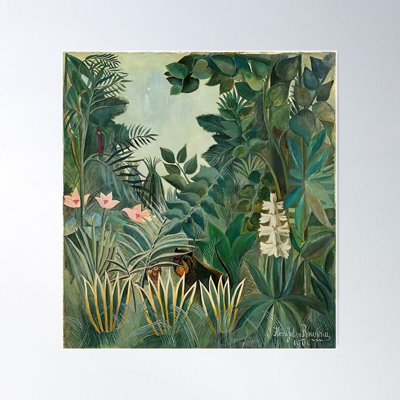 The Equatorial Jungle Poster Wall Art, Modern Wall Decor For Living Room Bedroom, 8x12 UNFRAMED