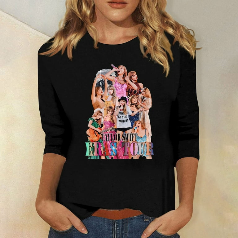 Taylor's T-shirt Women's TS Tour Crewneck T-shirt Taylor Swift Shirts  Taylor The Eras Tour Merch Swift Fans Club Lightweight Tops for Adult 