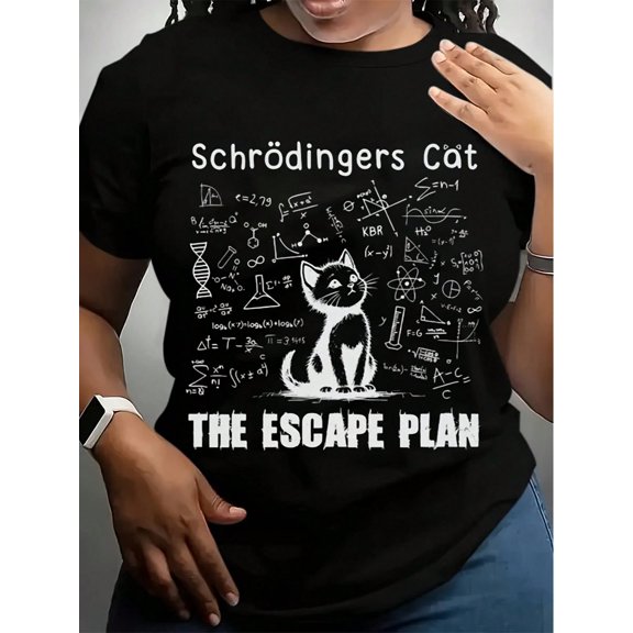 The Escape Plan Shirt, Schr枚dingers Cat Shirt, Funny Science Teacher Shirt, Ideal Gift For Science Lover, Physics Enthusiasts Shirt
