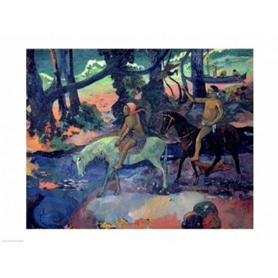 The Escape, The Ford, 1901 Poster Print by Paul Gauguin (36 x 24)