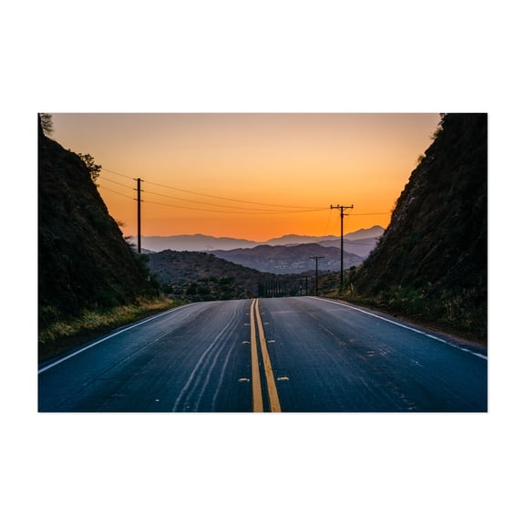 The Escondido Sun - Los Angeles California Photography Sunset Landscape Desert Nature Rural Scenic Unframed Wall Art Print 4 x 6 inches