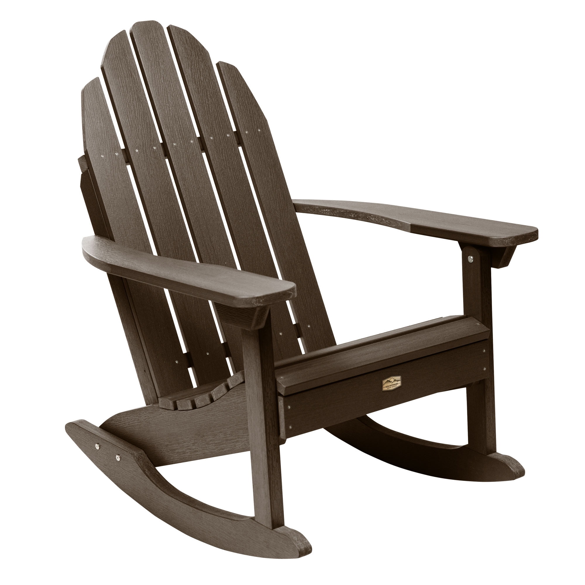 Eco-Friendly Dark Brown Recycled Plastic Adirondack Rocking Chair