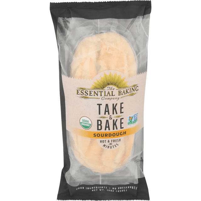 The Essential Baking Company Organic Take & Bake Sourdough Bread, 16 oz [Pack of 16]