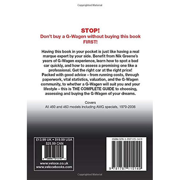 Pre-Owned Mercedes-Benz G-Wagen: All Models, Including AMG Specials, 1979 to 2006 (The Essential Buyer's Guide) [Paperback] Greene, Nicholas