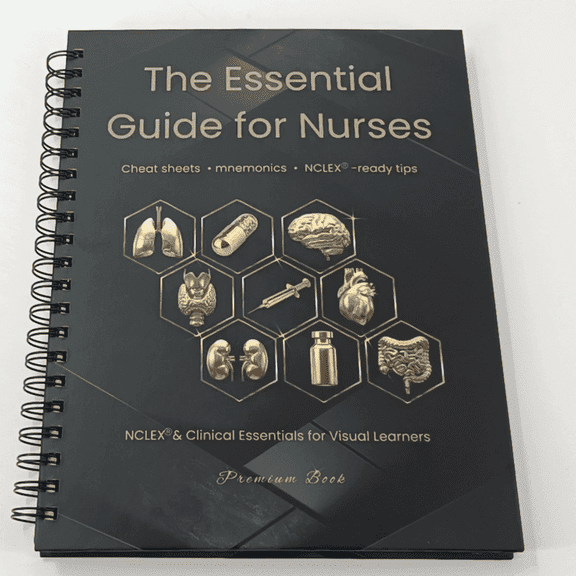 Nursing Review Book - NCLEX Study Guide  Full-Color Nursing Review Book (Spiral Bound)