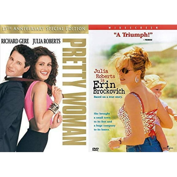 The Essential Julia Roberts 2 Pack - Erin Brockovich & Pretty Woman DVD Set New