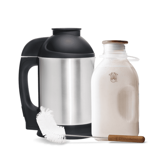 Almond Cow Essentials Bundle — Plant-Based Milk Maker + Glass Jug + Filtration Basket, Makes Fresh Nut Milk in 60 Seconds