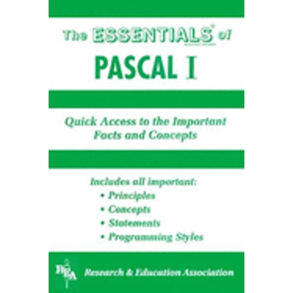 Pre-Owned Pascal I Essentials (Paperback) 9780878916948