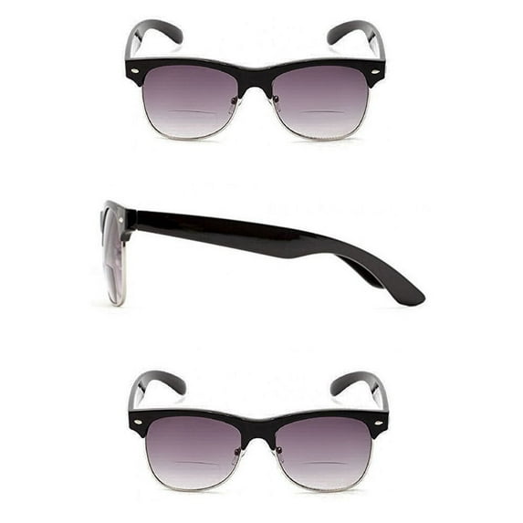 "The Established" 3 Pair of Bifocal Sunglasses - Semi Frame Round Reading Sunglasses