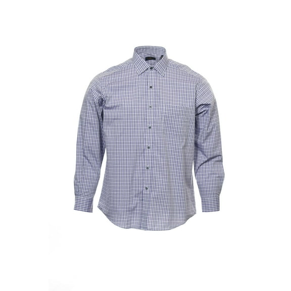 The Estate Dress Shirt Purple Checked Button Down Shirt Sport , Size 17-34_35