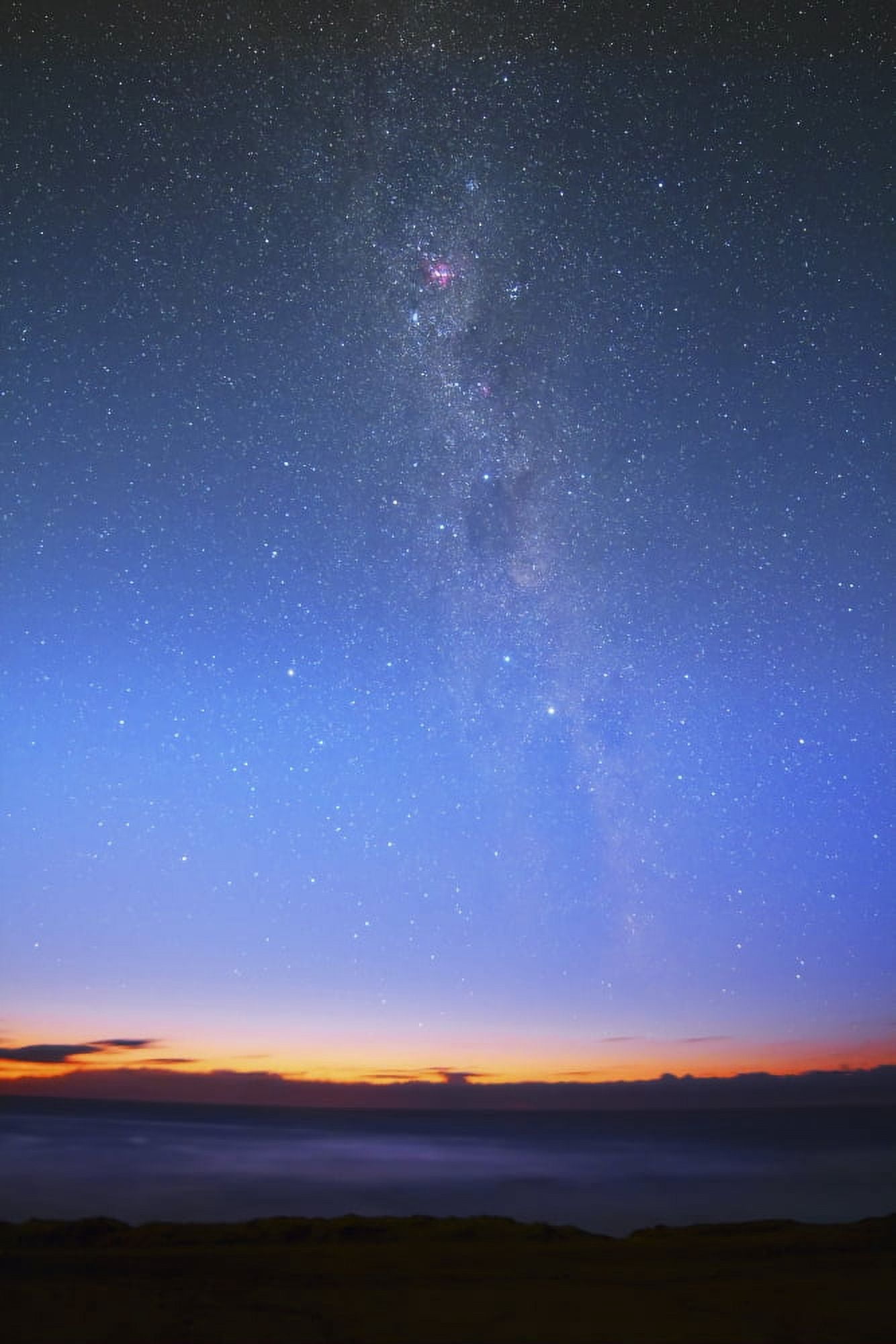 The Eta Carina nebula and the Milky Way visible at dawn Canvas Art - Luis ArgerichStocktrek Images (12 x 18)