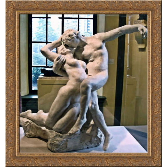 The Eternal Spring Kiss 24x20 Gold Ornate Wood Framed Canvas Art by Auguste Rodin