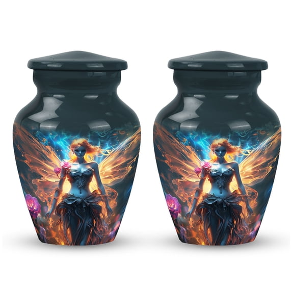 The Ethereal Flame Goddess Burial Urns For Cremated Remains - Cremation Companion Urns - Mom Urns For Human Ashes - Small Urn (Size -3inch,2pcs)