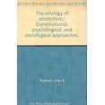 thumbnail image 1 of Pre-Owned The Etiology of Alcoholism : Constitutional, Psychological, and Sociological Approaches 9780398023928 /, 1 of 1