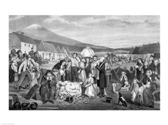 The Eviction A Scene from Life in Ireland Canvas Art - (36 x 24)
