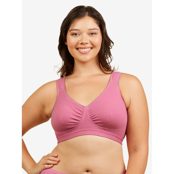 Leading Lady, The Evie, Unpadded Wireless Bra, Medium Support, Breathable Cotton Bra, Padded Straps, Comfort Bra (Women's & Women's Plus)