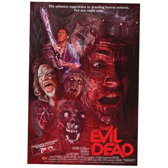 The Evil Dead Posters The Evil Dead Movie Poster Print on Metal Sign 8In x 12In Size: 8x12 Square Adults Metal Prints