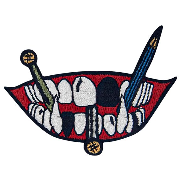 The Evil Smile Patch Embroidered Applique Badge Iron On Sew On Emblem