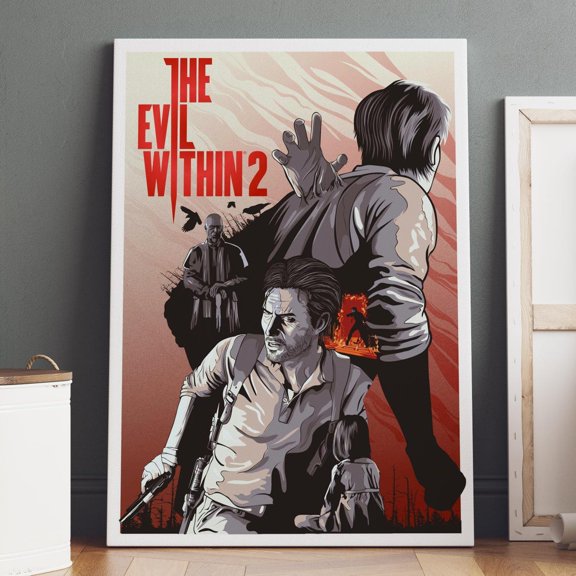 The Evil Within Sebastian Castellanos Game Art Decor V2, Unframed Poster