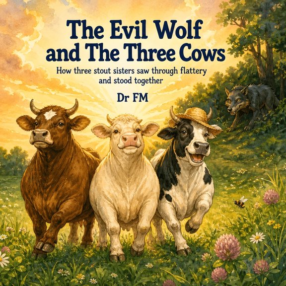 The Evil Wolf and The Three Cows: A children's picture book about sisterly courage, trust, and standing together against, (Paperback)
