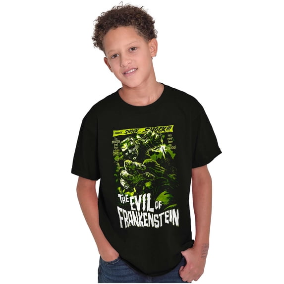 The Evil of Frankenstein Movie Poster Crewneck T Shirts Boy Girl Teen Brisco Brands S