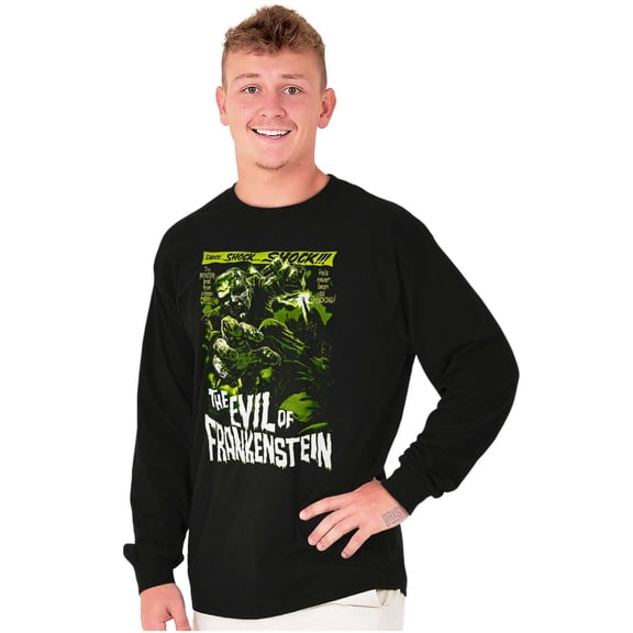 The Evil of Frankenstein Movie Poster Long Sleeve TShirt Men Women Brisco Brands M