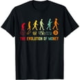 thumbnail image 1 of The Evolution Of Money Bitcoin Btc Crypto Cryptocurrency T-ShirtMen and women can wear, black T-shirts, gifts. Age: M,L，XL 2XL, 3XL, 1128XL, 1 of 4