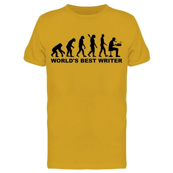 The Evolution Of Writers T-Shirt Men -Image by Shutterstock, Male 3X-Large