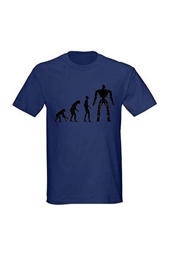 The Evolution of Terminator T-Shirt Navy Large