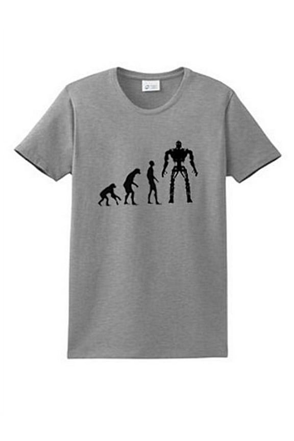 The Evolution of the AI Robot T-Shirt Heather Grey, XL
